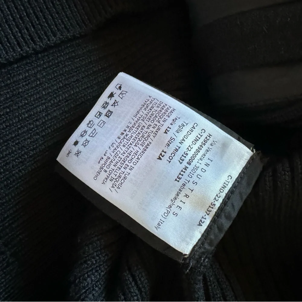 Moncler Cardigan Tricot Black Zip Up Sweater